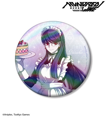 描き下ろし 雫原比留子 メイドver. 75mmオーロラ缶バッジ