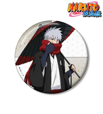 描き下ろし はたけカカシ 番傘和装ver. 100mm缶バッジ