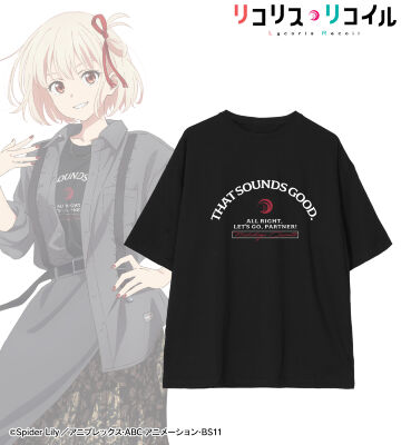 錦木千束＆井ノ上たきな Tシャツ ホワイト Lサイズ 「リコリス・リコイル コラボカフェ in Blue Turtle」 アルマビアンカ アルマビアンカ キャラクターグッズ リコリス・リコイル』“錦木千束” “井ノ上たきな” のTシャツや
