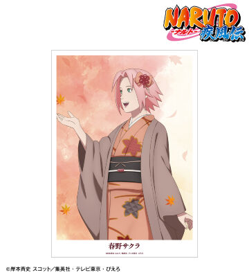 描き下ろし 春野サクラ 秋の歩みver. A3マット加工ポスター