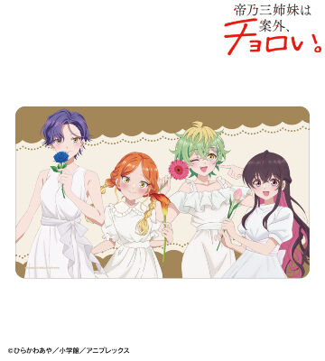 描き下ろし 集合 白いワンピースと花ver. マルチデスクマット