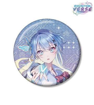 八月朔日みはね 75mmグリッター缶バッジ