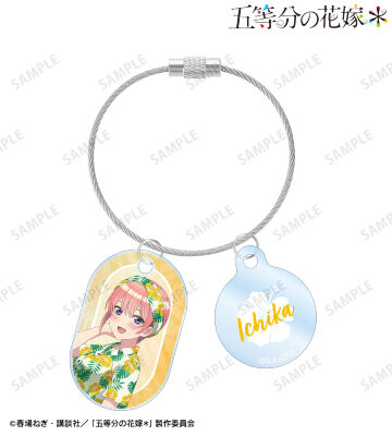 描き下ろし 中野一花 アロハシャツver. 2連ワイヤーアクリルキーホルダー