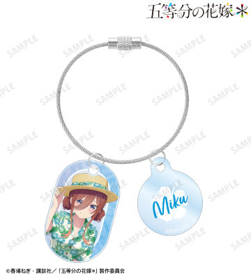 描き下ろし 中野三玖 アロハシャツver. 2連ワイヤーアクリルキーホルダー