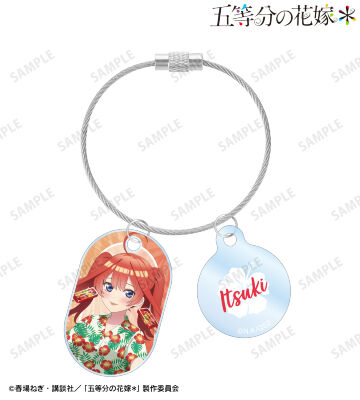 描き下ろし 中野五月 アロハシャツver. 2連ワイヤーアクリルキーホルダー