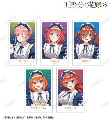 描き下ろし 星空メイドver. インスタントカメラ風イラストカード5枚セット