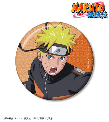 描き下ろし うずまきナルト 木の上での戦闘ver. 75mmグリッター缶バッジ