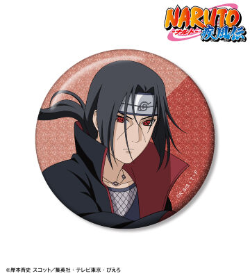 描き下ろし うちはイタチ 木の上での戦闘ver. 75mmグリッター缶バッジ