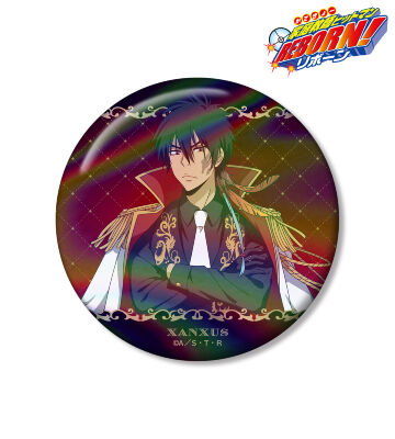 描き下ろし XANXUS（10年後） 白衣装ver. 75mmオーロラ缶バッジ