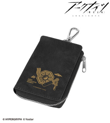 リー探偵事務所 モチーフ柄 ヌバック調合皮キーケース