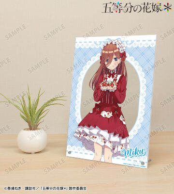 描き下ろし 中野三玖 ショートケーキイメージコーデver. A4アクリルパネル