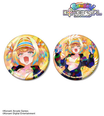 描き下ろし パイン 水着ver. ホログラム缶バッジ2個セット