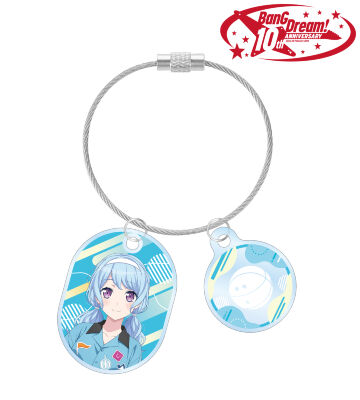 描き下ろし 松原 花音 ボウリングシャツver. 2連ワイヤーアクリルキーホルダー