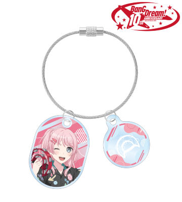 描き下ろし 千早 愛音 ボウリングシャツver. 2連ワイヤーアクリルキーホルダー