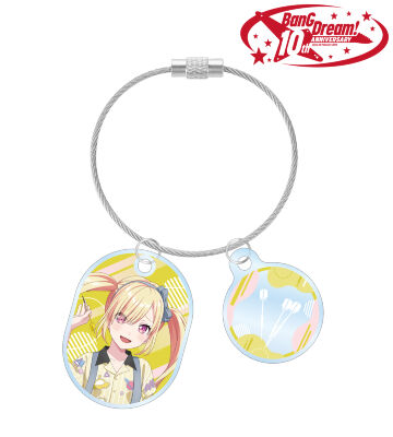 描き下ろし 仲町 あられ ボウリングシャツver. 2連ワイヤーアクリルキーホルダー