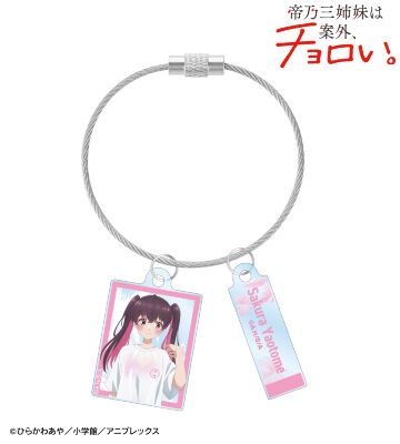 描き下ろし 矢乙女 桜 ビーチデートver. 2連ワイヤーアクリルキーホルダー ver.A