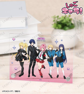 popman3580さんイラスト 集合 制服ver. A6アクリルパネル