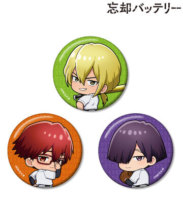 【先行受注】藤堂 葵&千早瞬平&土屋和季 ちびキャラ 振り向きver. グリッター缶バッジ3個セット