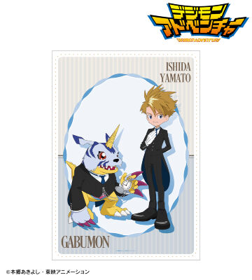 描き下ろし 石田ヤマト&ガブモン メイド&執事ver. A3マット加工ポスター