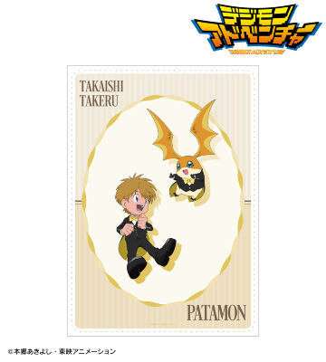 描き下ろし 高石タケル&パタモン メイド&執事ver. A3マット加工ポスター