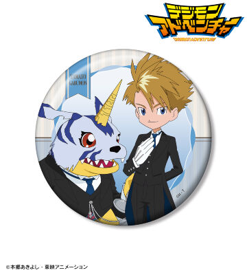 描き下ろし 石田ヤマト&ガブモン メイド&執事ver. 100mm缶バッジ