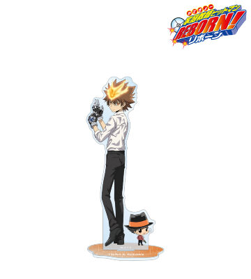 描き下ろし 沢田 綱吉&リボーン 戦う背中×雨ver. 特大アクリルスタンド