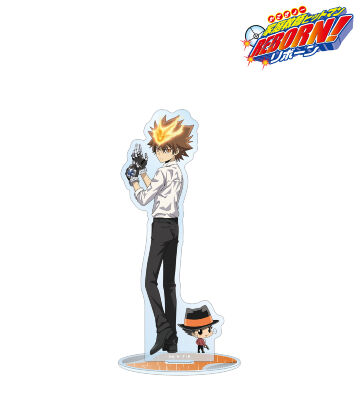 描き下ろし 沢田 綱吉&リボーン 戦う背中×雨ver. BIGアクリルスタンド