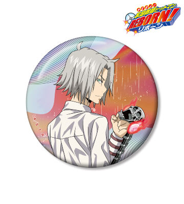 描き下ろし 獄寺 隼人 戦う背中×雨ver. 75mmオーロラ缶バッジ