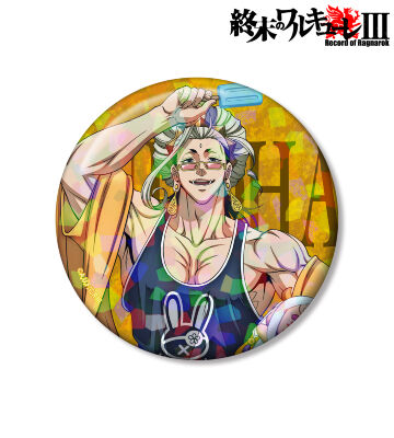 描き下ろし 釈迦 75mmホログラム缶バッジ ver.A