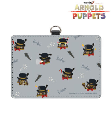 パペットボンボン ネックストラップ付き2ポケットパスケース