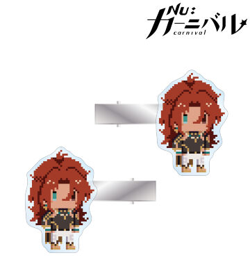 エンテン ドット絵 アクリルヘアクリップ2個セット