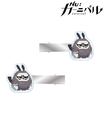 親父 ドット絵 アクリルヘアクリップ2個セット