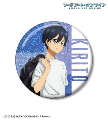 描き下ろし キリト ライダースジャケットver. 75mmホログラム缶バッジ