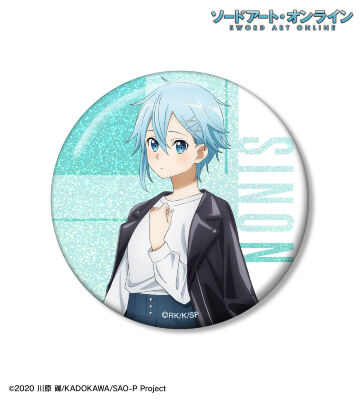 描き下ろし シノン ライダースジャケットver. 75mmホログラム缶バッジ