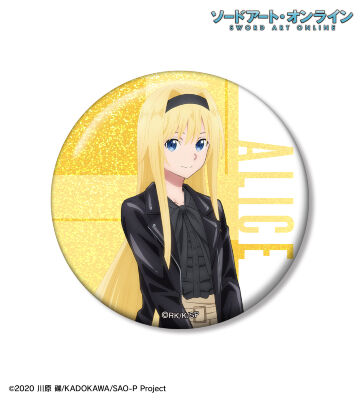 描き下ろし アリス ライダースジャケットver. 75mmホログラム缶バッジ