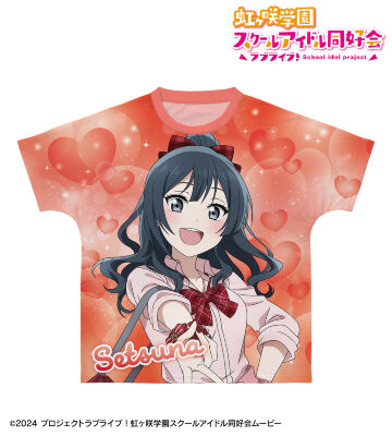 描き下ろし 優木せつ菜 ギャル制服ver. フルグラフィックTシャツ