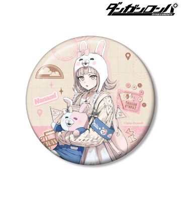緜さんイラスト 七海千秋 私服で旅行ver. 100mm缶バッジ
