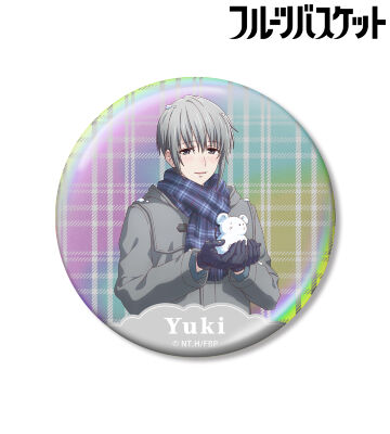 描き下ろし 草摩由希 雪遊びver. 75mmオーロラ缶バッジ