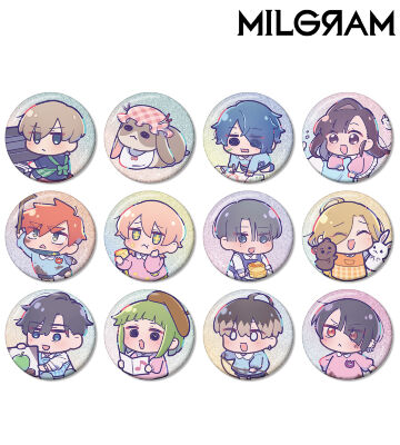 描き下ろし ミニグラム 幼稚園ver. トレーディンググリッター缶バッジ