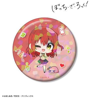 むーらんさんイラスト 喜多郁代 制服ver. 75mmホログラム缶バッジ