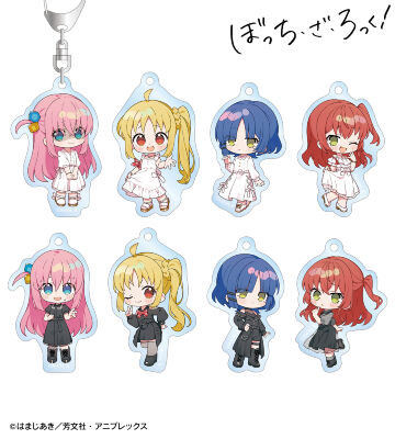 上倉エクさんイラスト 白いワンピースver.&黒いワンピースver. トレーディングアクリルキーホルダー