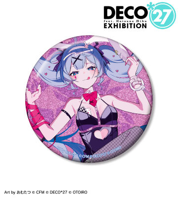 ラビットホール 75mmグリッター缶バッジ