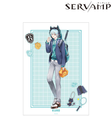 田中ストライク先生 描き下ろし クロ 学園風ver. A3マット加工ポスター