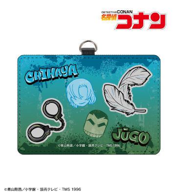 萩原千速&横溝重悟 グラフィティモチーフ ネックストラップ付き2ポケットパスケース