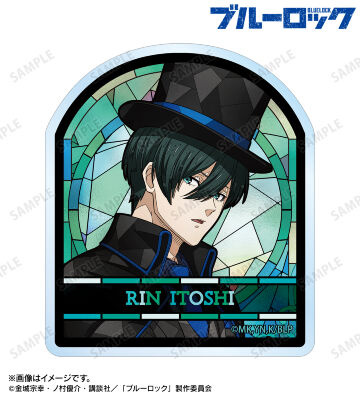 描き下ろし 糸師 凛 怪盗団ver. Aure Glass アクリルマグネット