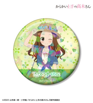 描き下ろし 高木さん 平成 時代ファッションver. 75mmホログラム缶バッジ