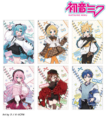 描き下ろし 集合 私服ver. Art by クノオ ブロマイド6枚セット