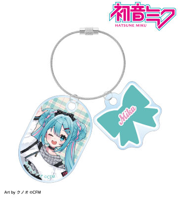 描き下ろし 初音ミク 私服ver. Art by クノオ 2連ワイヤーアクリルキーホルダー