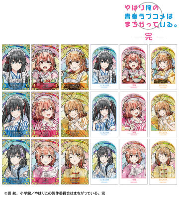 描き下ろし 和風メイド服ver.&アメリカンダイナーver.&かわいい私服ver. トレーディング Aure Glass コンパクトクリアカード