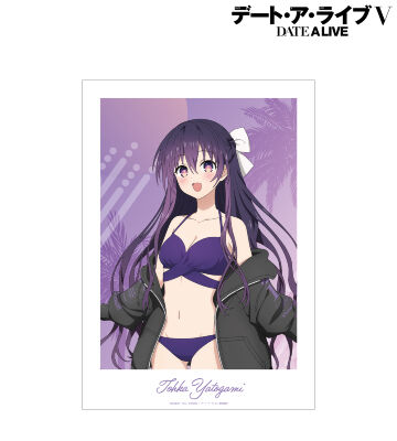 描き下ろし 夜刀神十香 ビーチデートver. A3マット加工ポスター